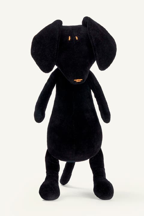 Scott, the dachshund dog stuffed animal with grey scarf