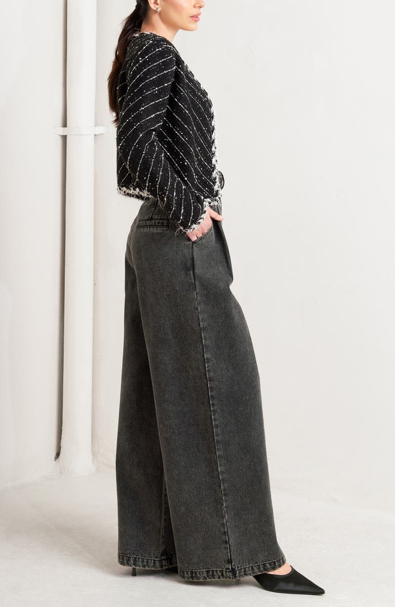 FREEMARKET Crop Knit Jacket, Alternate, color, Black