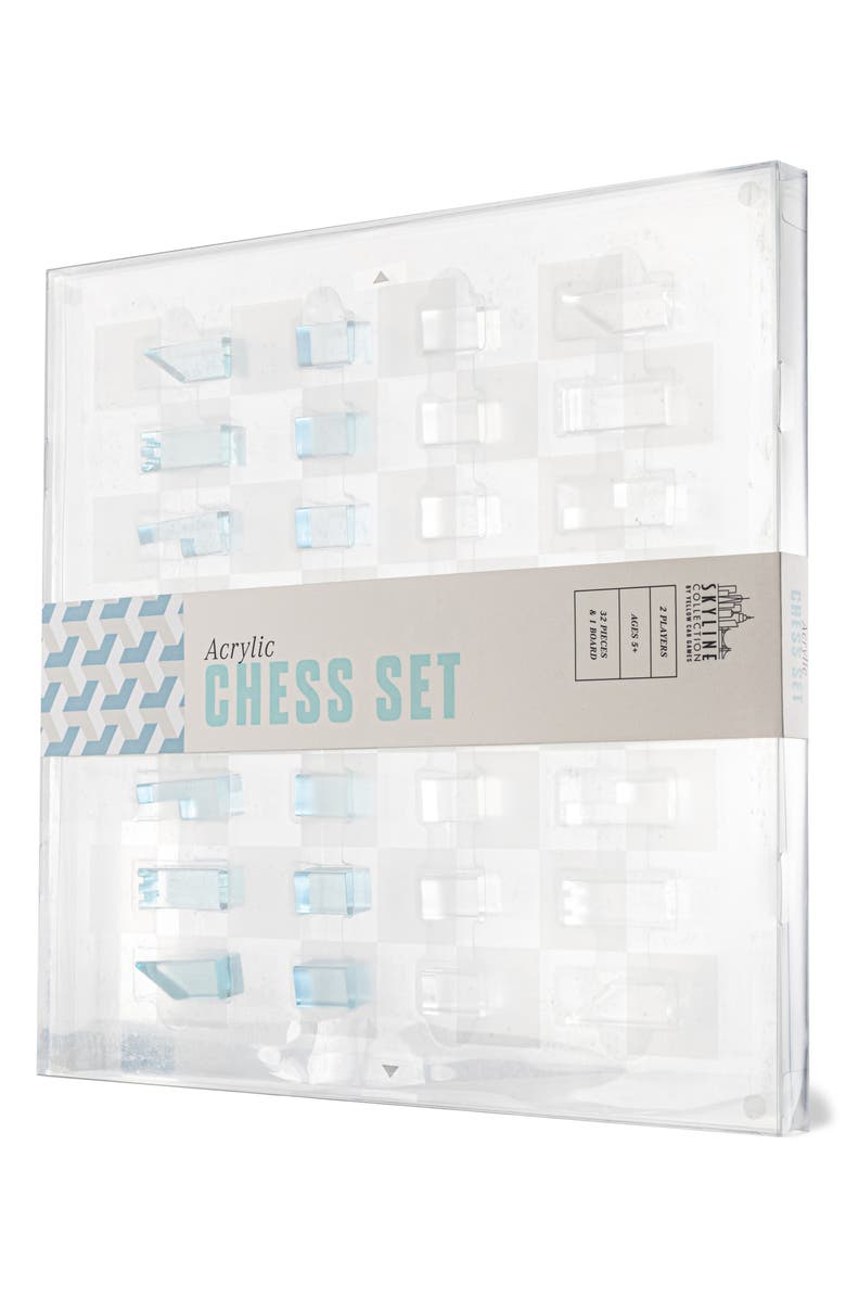 Core Home Clear Acrylic Chess Set, Main, color, 