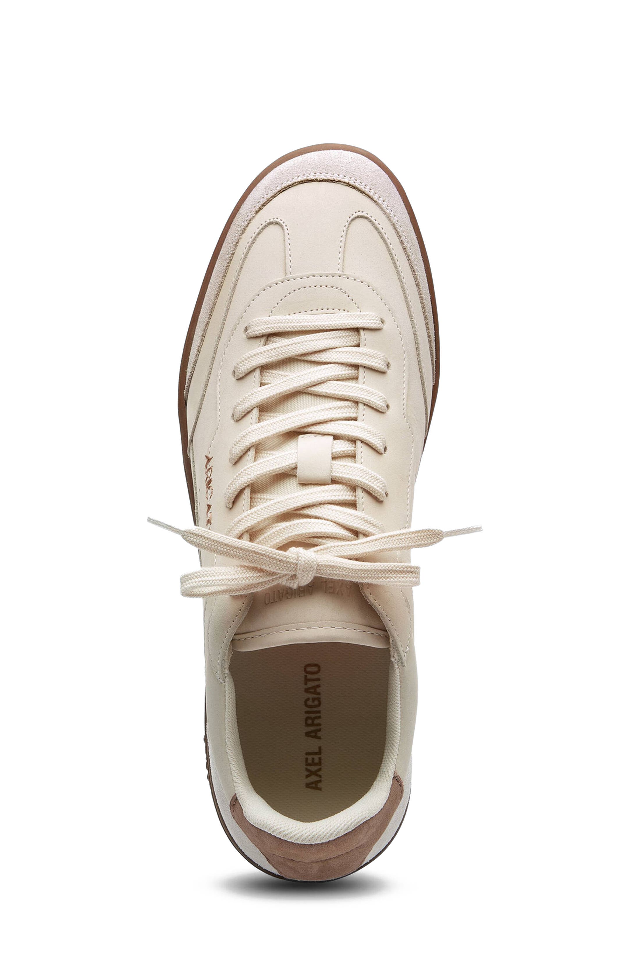 Axel Arigato Dice T-Toe Leather Sneaker, Alternate, color, Light Grey/Beige