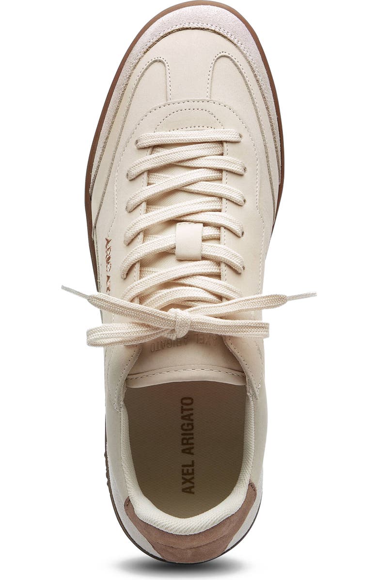 Axel Arigato Dice T-Toe Leather Sneaker, Alternate, color, Light Grey/Beige