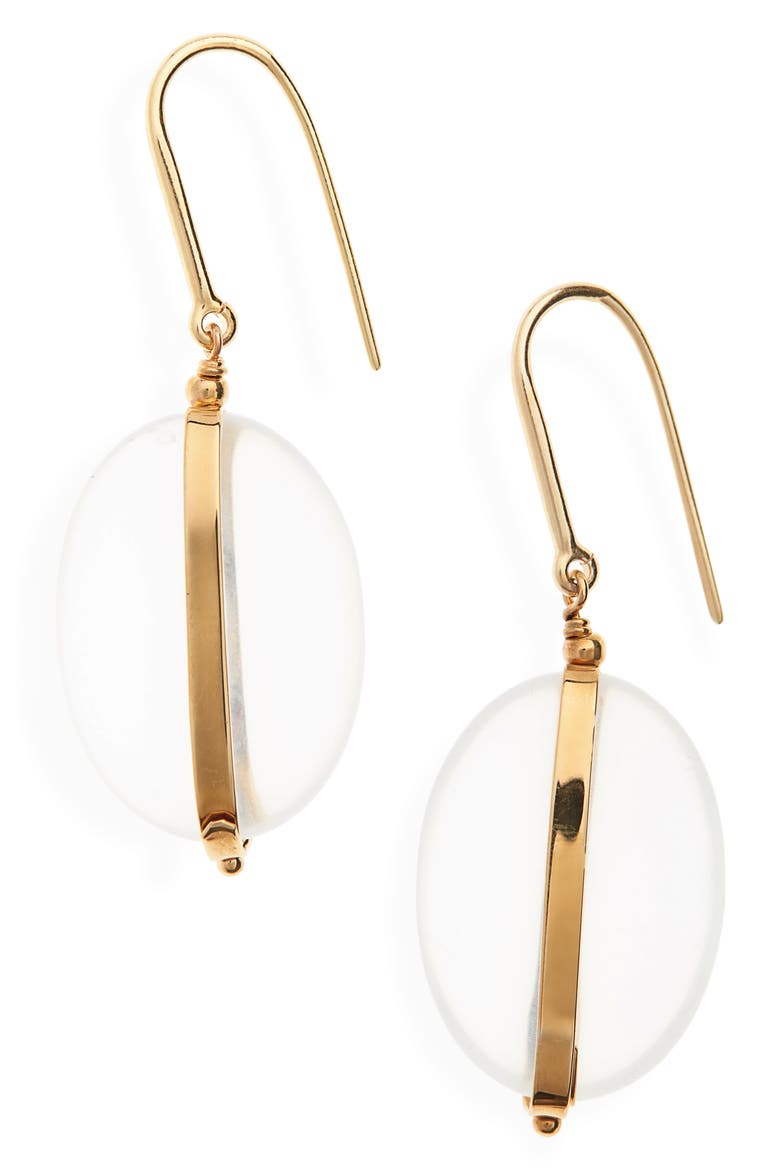 Stone Drop Earrings, Main, color, TRANSPARENT