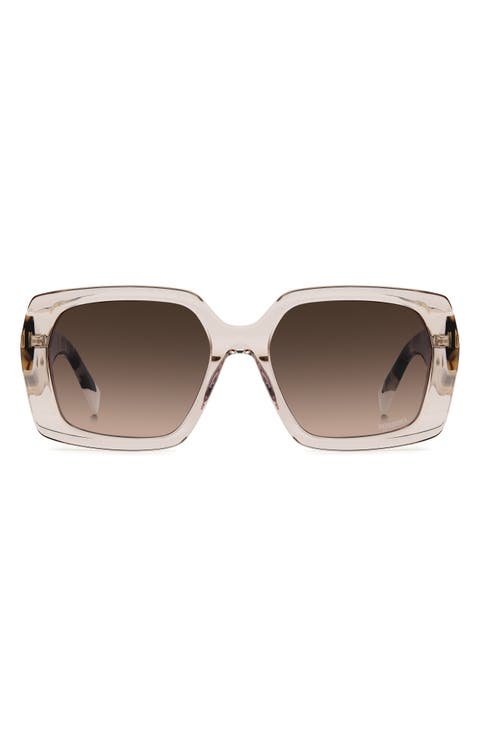 55mm Gradient Rectangular Sunglasses