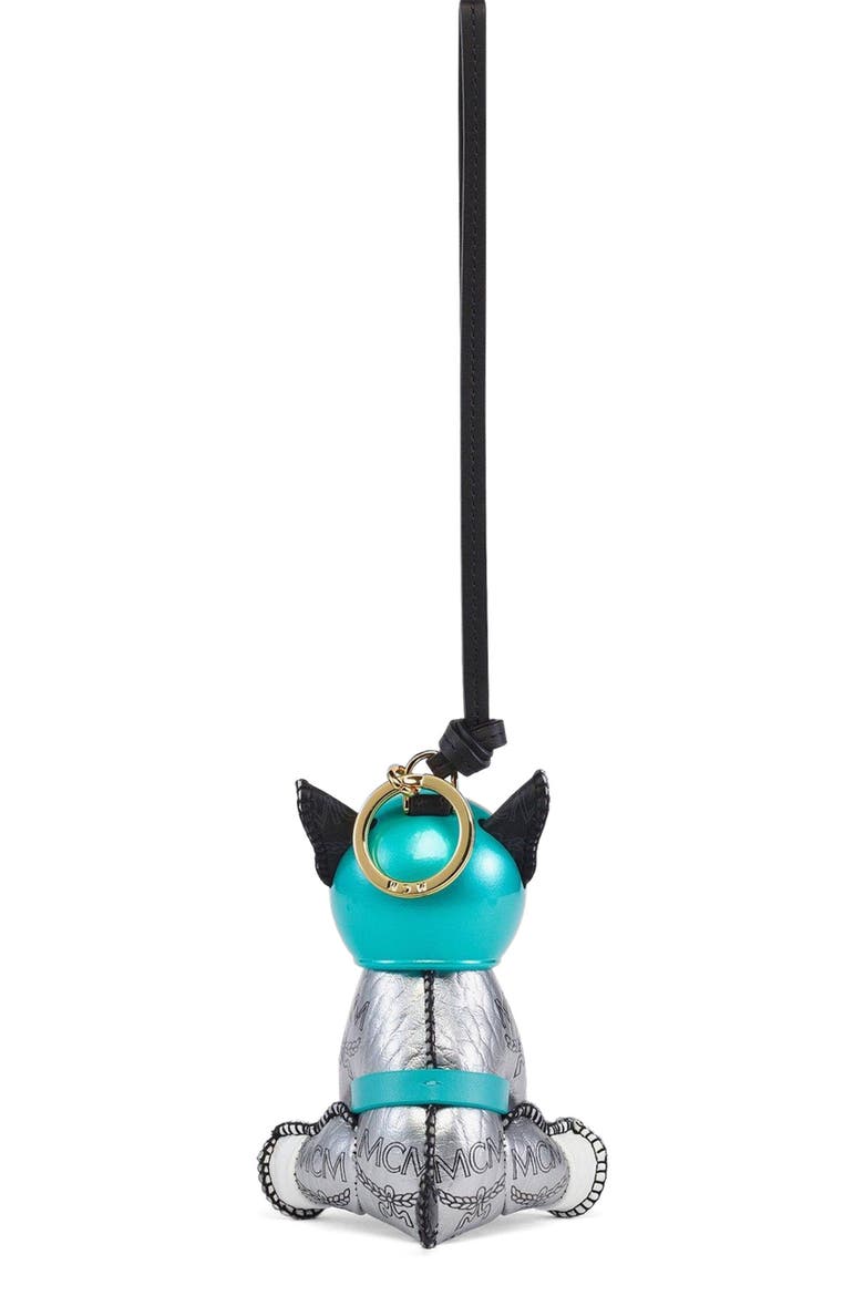 Aren Space Bulldog Charm in Visetos, Alternate, color, White