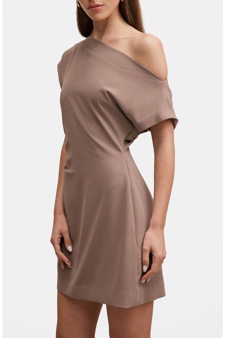 Danielle One-Shoulder Minidress, Alternate, color, PORCINI