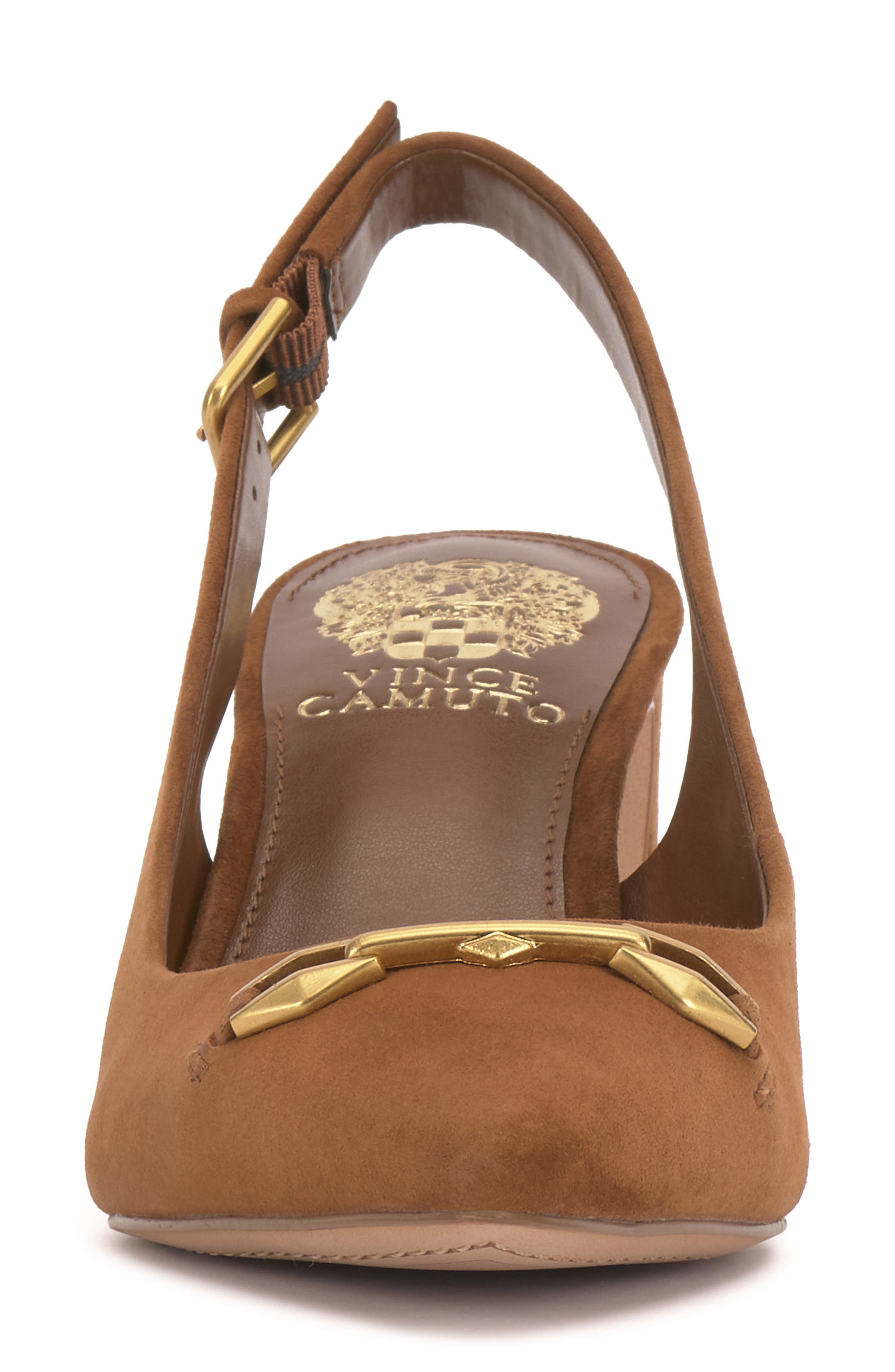Vince Camuto Hamden Pointed Toe Slingback Pump, Alternate, color, Burnt Sugar