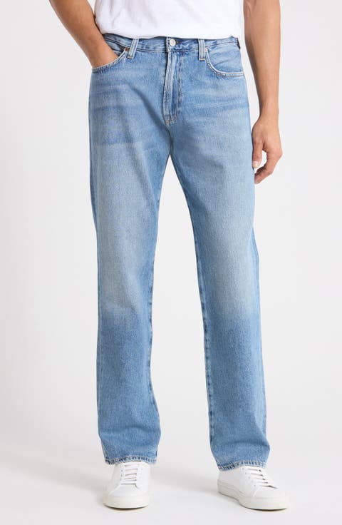 Elijah Relaxed Straight Jeans (Shadow Blue Medium Vintage Wash)