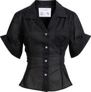 CISSA Sheer Cotton Button-Up Shirt