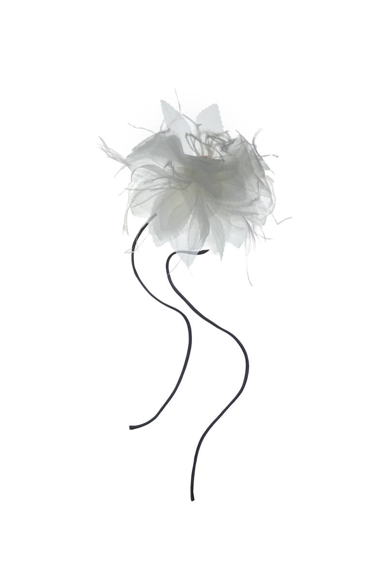 Bloom Silk Flower Pin, Main, color, Beige