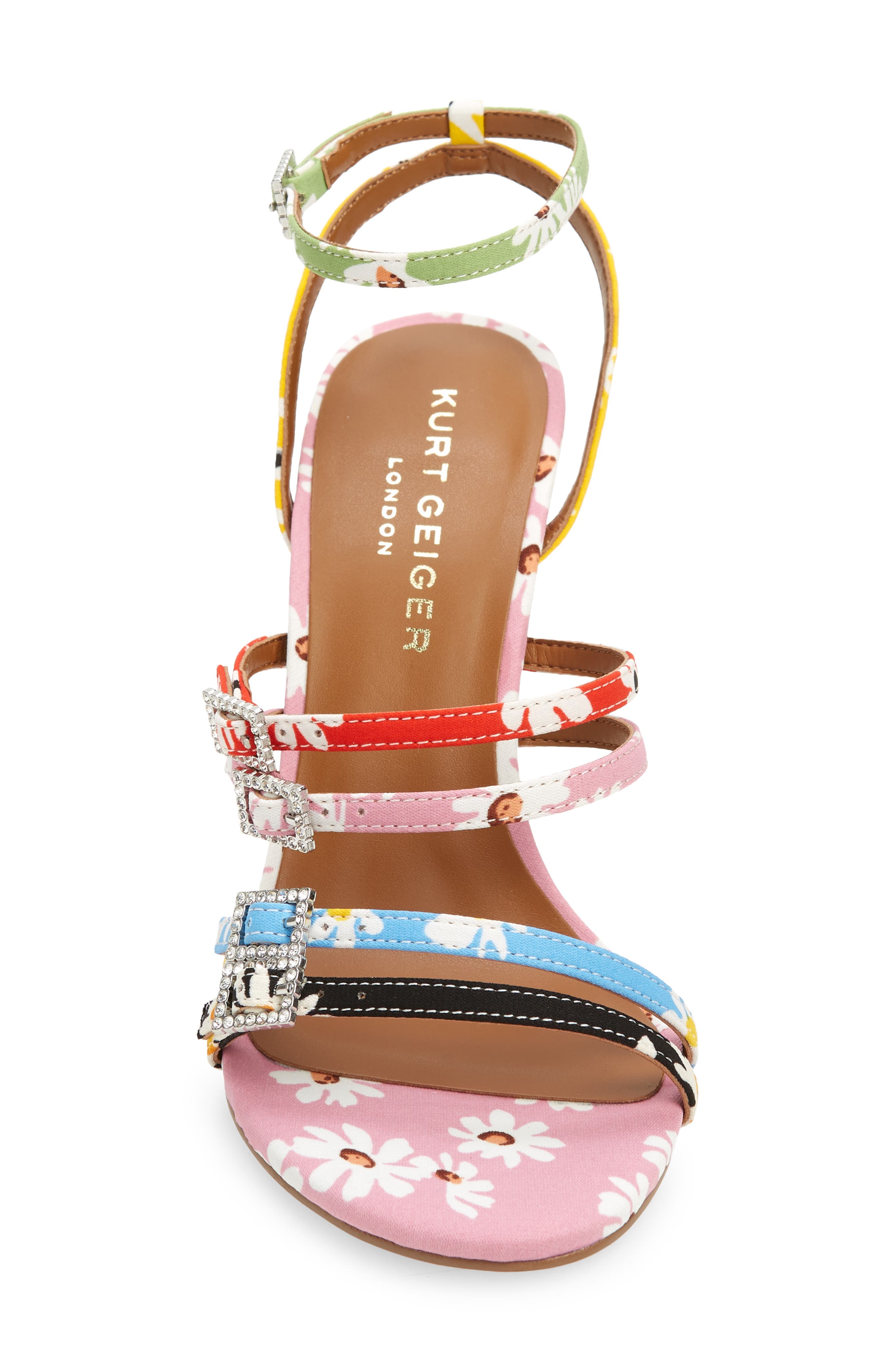 Kurt Geiger London Pierra Floral Ankle Strap Sandal, Alternate, color, 