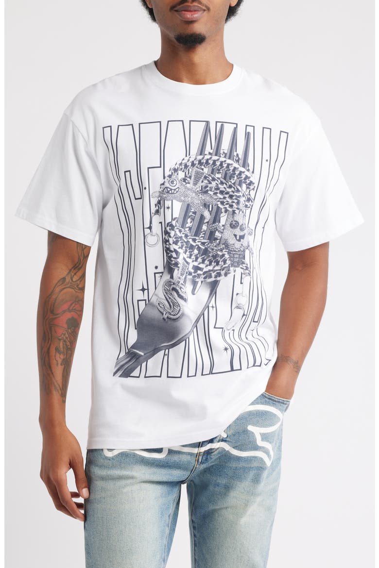 Pasta Cotton Graphic T-Shirt, Main, color, WHITE
