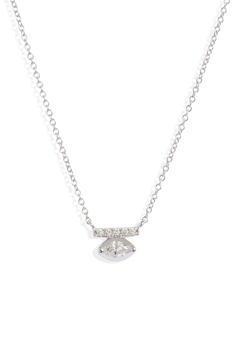 Gatsby Diamond Pendant Necklace (Nordstrom Exclusive), Main, color, WHITE GOLD/ DIAMOND
