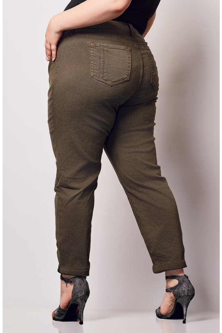 Mid Rise Ankle Boyfriend Jeans, Alternate, color, FOREST