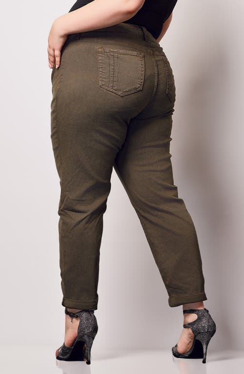 Slink Jeans Mid Rise Ankle Boyfriend Jeans In Green