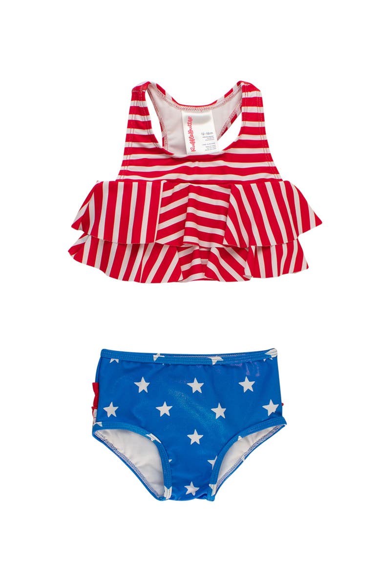 RuffleButts Girls Flounce Bikini, Main, color,