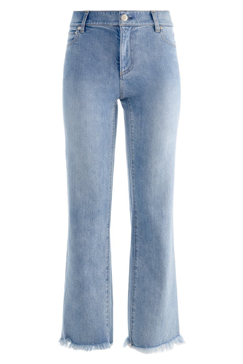 Fierce Raw Hem Slim Straight Leg Jeans, Alternate, color, ERIKA WASH