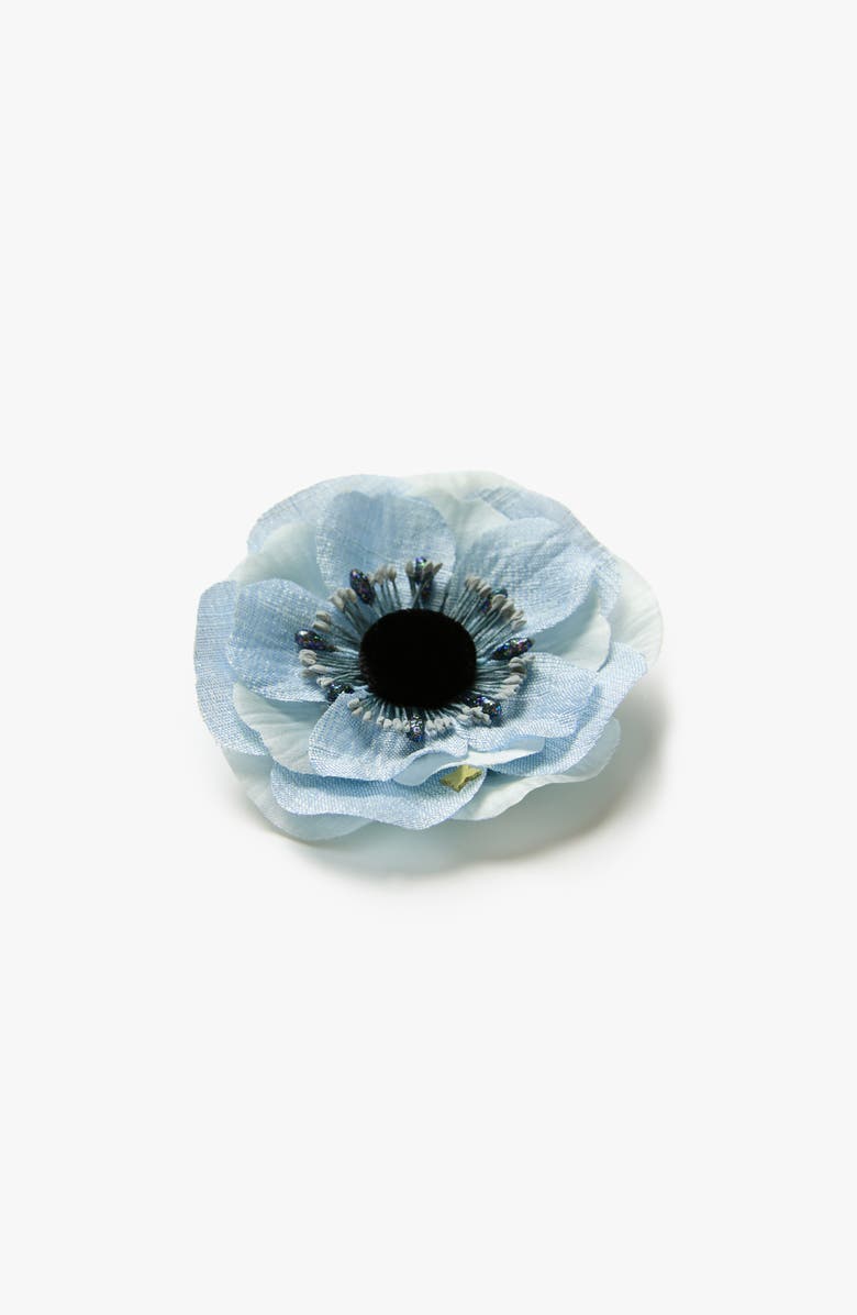 Helena Simon The Pale Blue Anemone Floral Brooch, Alternate, color, Blue
