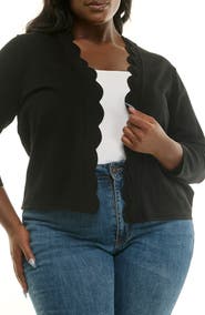 Nina Leonard Scalloped Bolero