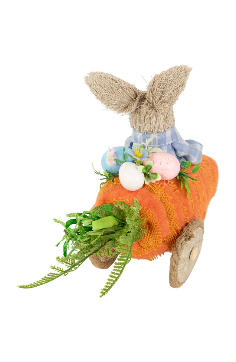 Northlight Boy Bunny with Carrot Car Easter Decoration - 13", Alternate, color, Orange