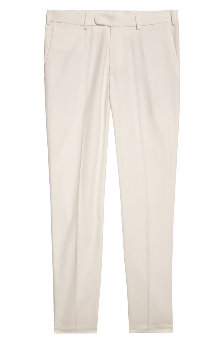Thom Sweeney Flat Front Cotton Chinos, Alternate, color, White