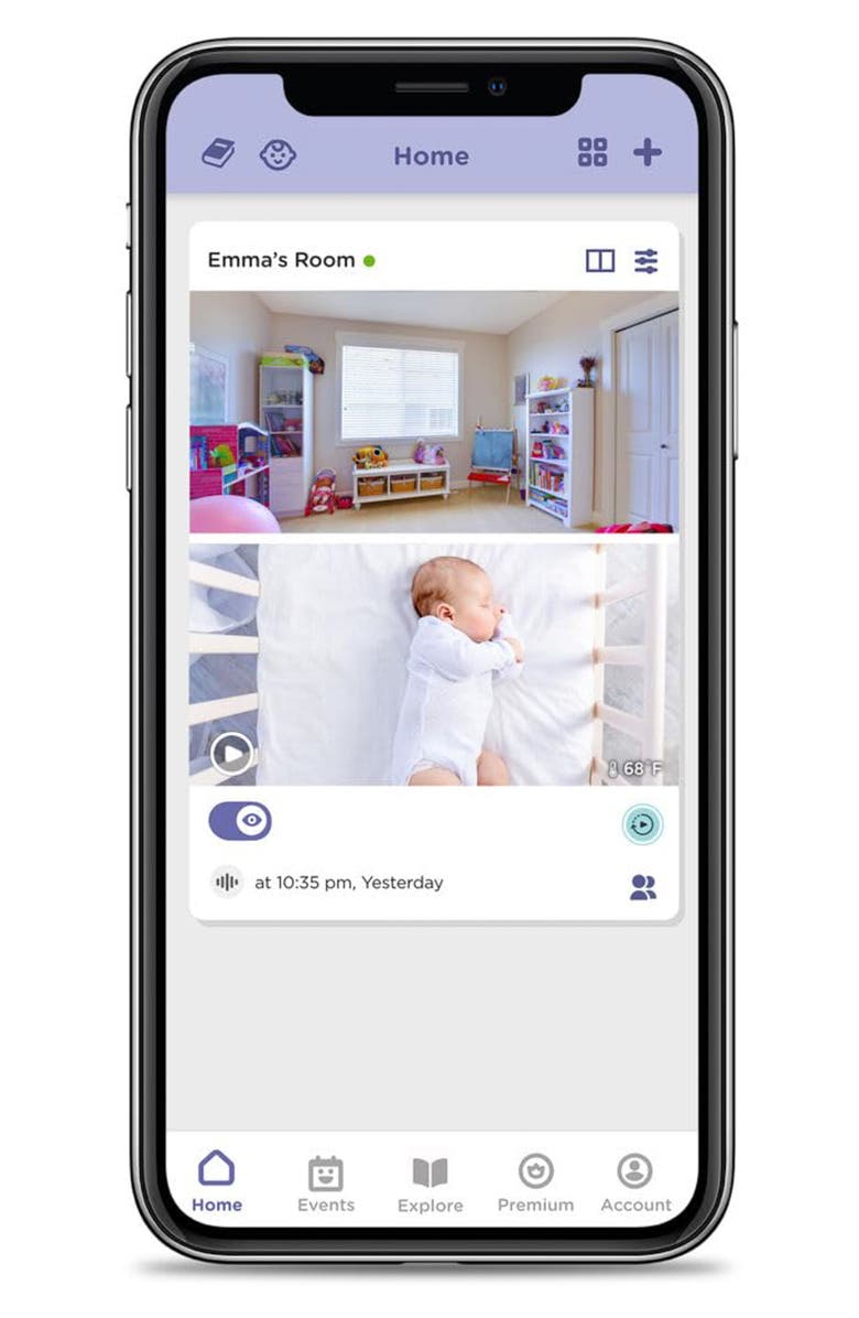 Hubble Connected Nursery Pal Dual Vision Camera, Alternate, color, White