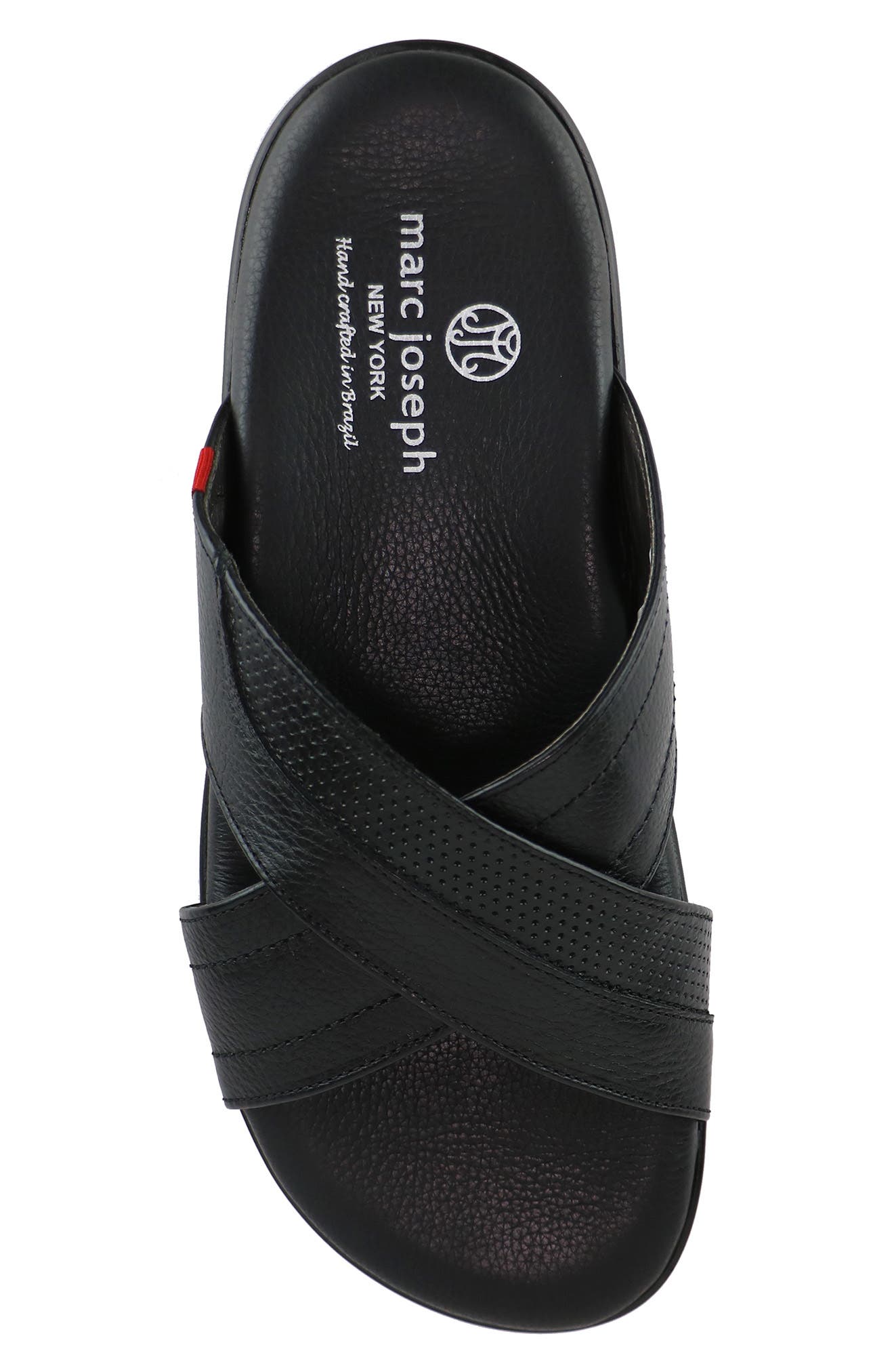 Marc Joseph New York Boone Ave Slide Sandal, Alternate, color, Black Grainy