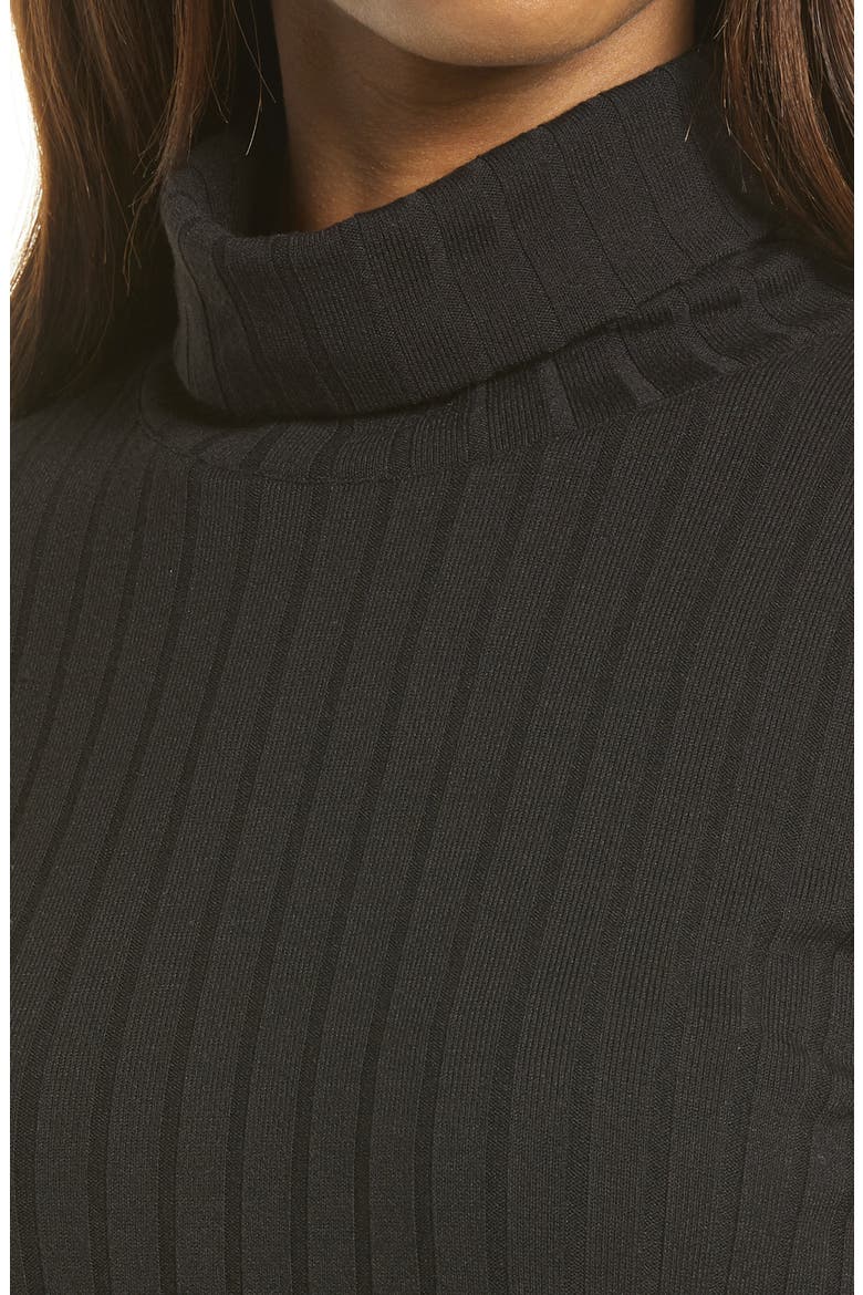 Long Sleeve Turtleneck Sweater Dress, Alternate, color, BLACK
