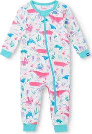 Hatley Painted Sealife Organic Cotton Zip Romper
