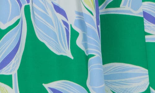 Eliza J Halter Tiered Midi Dress In Green Multi