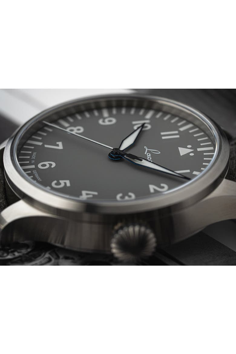 Augsburg - 39mm, Gray Dial, Automatic, Riveted Leather Strap, Alternate, color, Gray