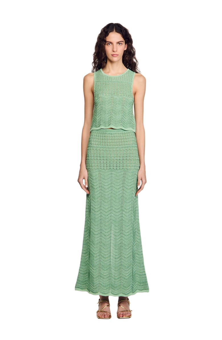 SANDRO Decorative knit top, Alternate, color, 