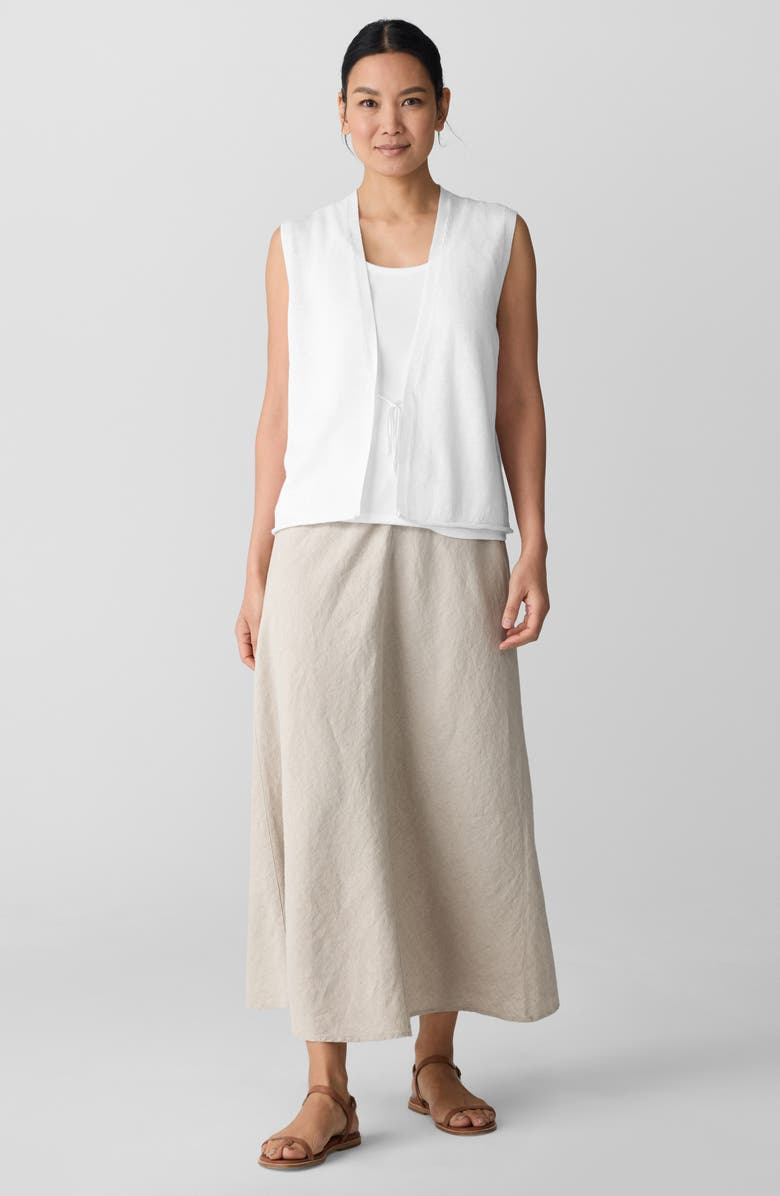 Eileen Fisher Tie Front Sweater Vest, Alternate, color,