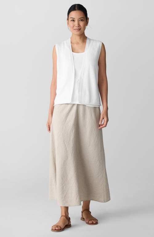 Eileen Fisher Tie Front Sweater Vest In White