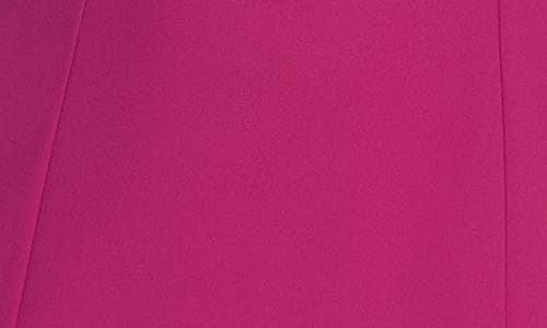 Calvin Klein Tulip Sleeve Crepe A-line Midi Dress In Purple