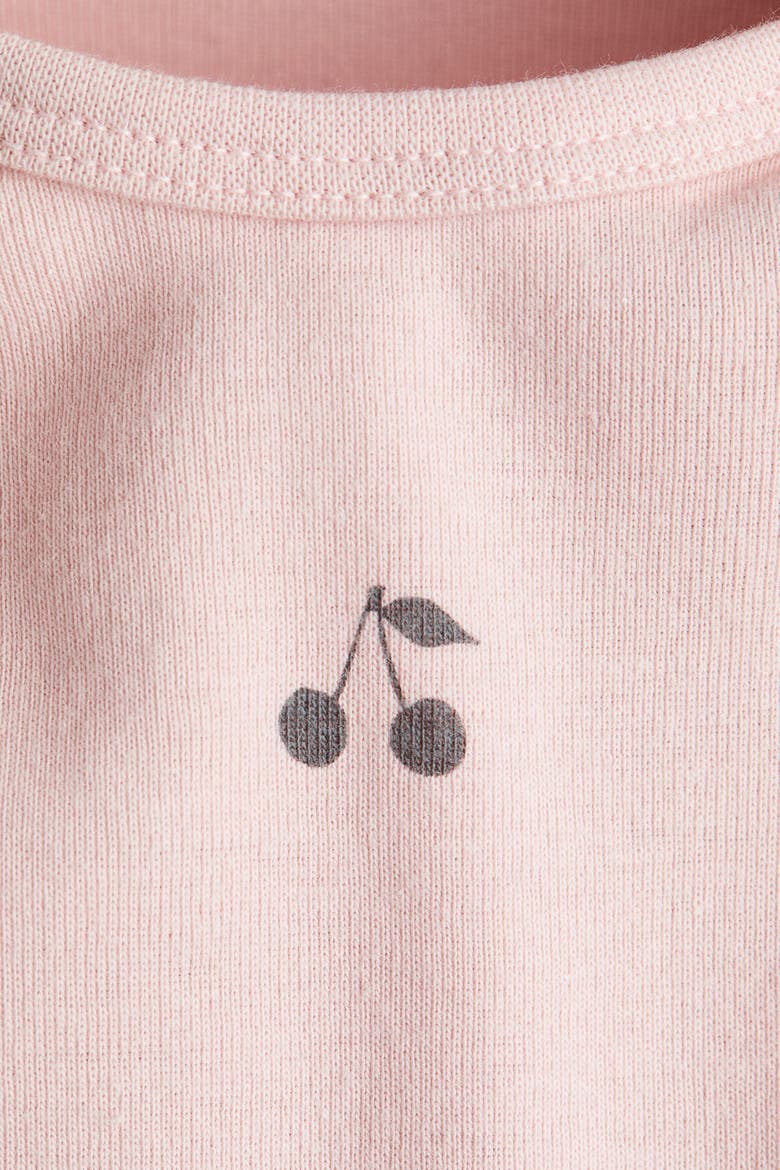 5-pack Bodysuits With Lap Shoulders, Alternate, color, Light pink/hearts