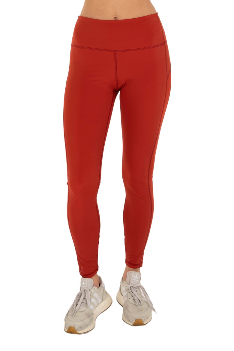 Incline Silkiflex High Waist Leggings 26", Alternate, color, Mars Red