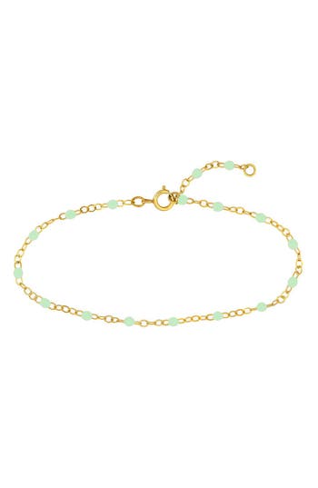 Es Jewelry Enamel Chain Bracelet In Light Green