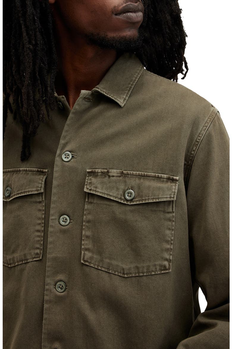 Spotter Cotton Denim Button-Up Shirt Jacket, Alternate, color, CARGO GREEN