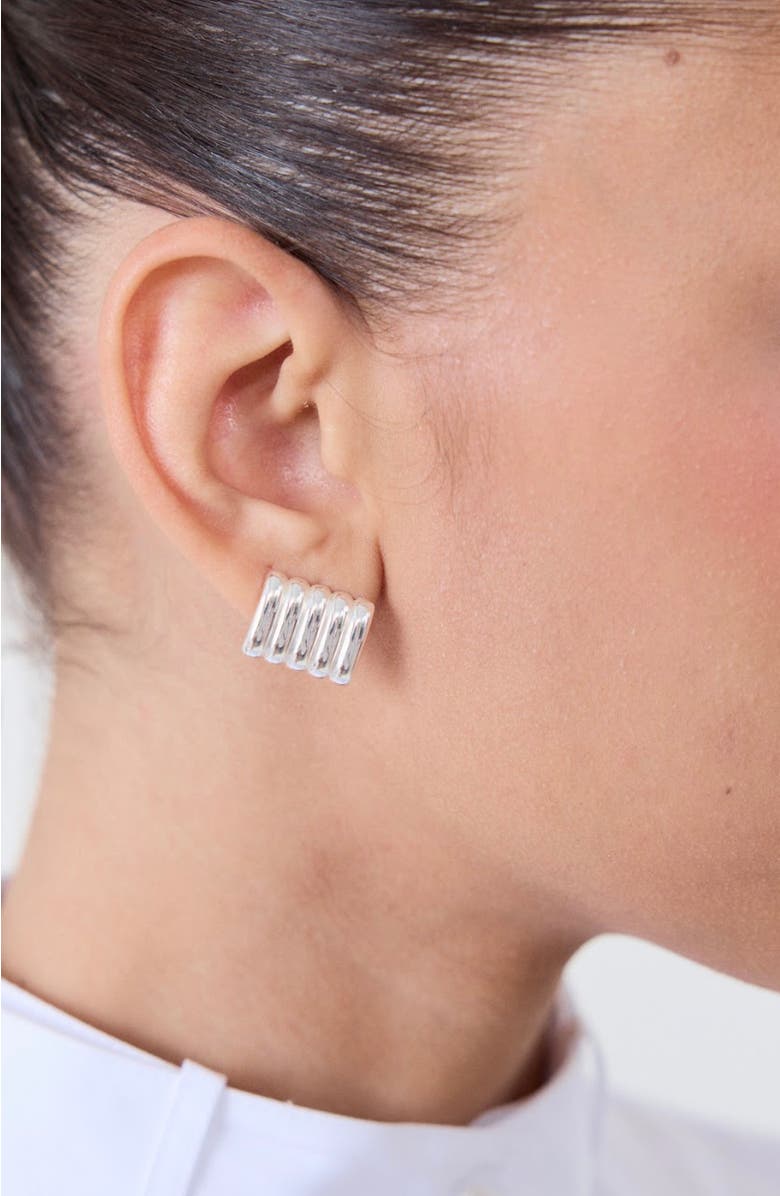 HEAVEN MAYHEM Clemmie Earrings, Alternate, color, Silver