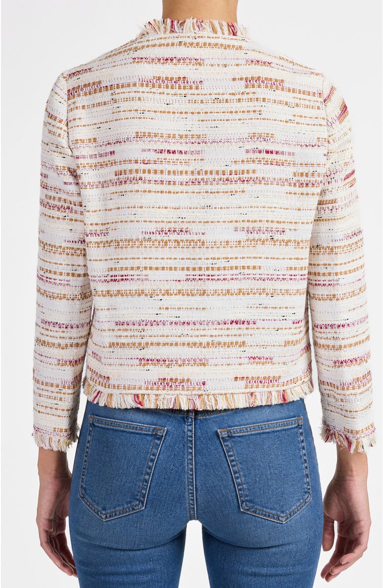 Santorelli Reggie Cropped Jacket in Modern Tweed, Alternate, color, Chai