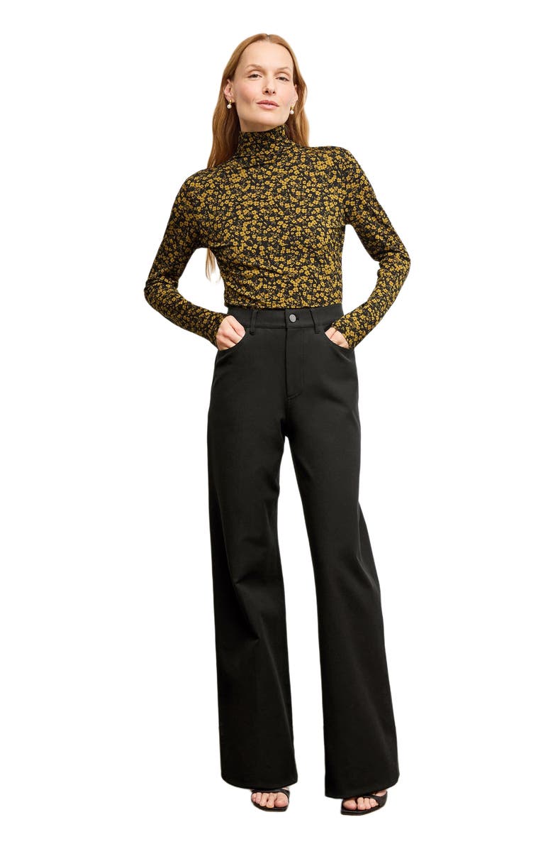 M.M.LaFleur Milo Wide-Leg Jean, Alternate, color, Black