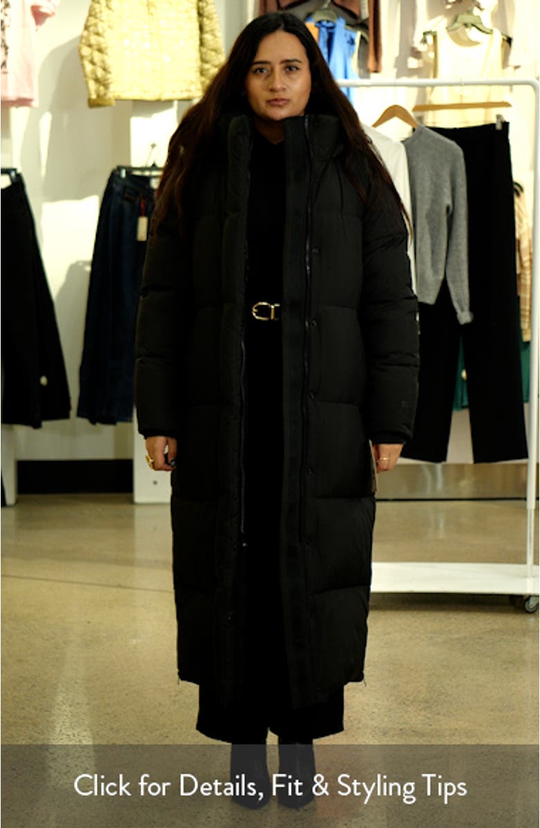Water Resistant Side Zip Maxi Puffer Coat, sales video thumbnail