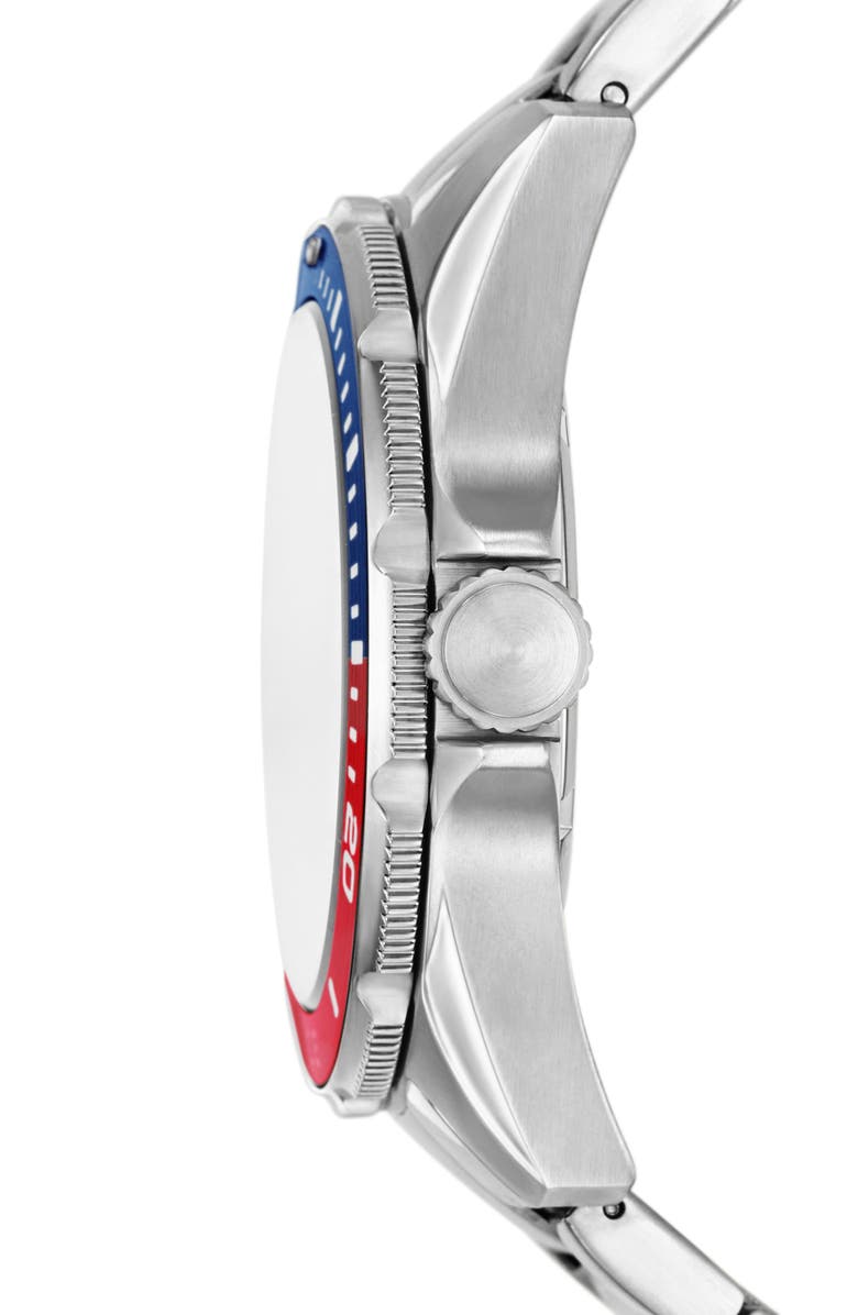 Fossil Dalton Three-Hand Bracelet Watch, 42mm, Alternate, color, Silver