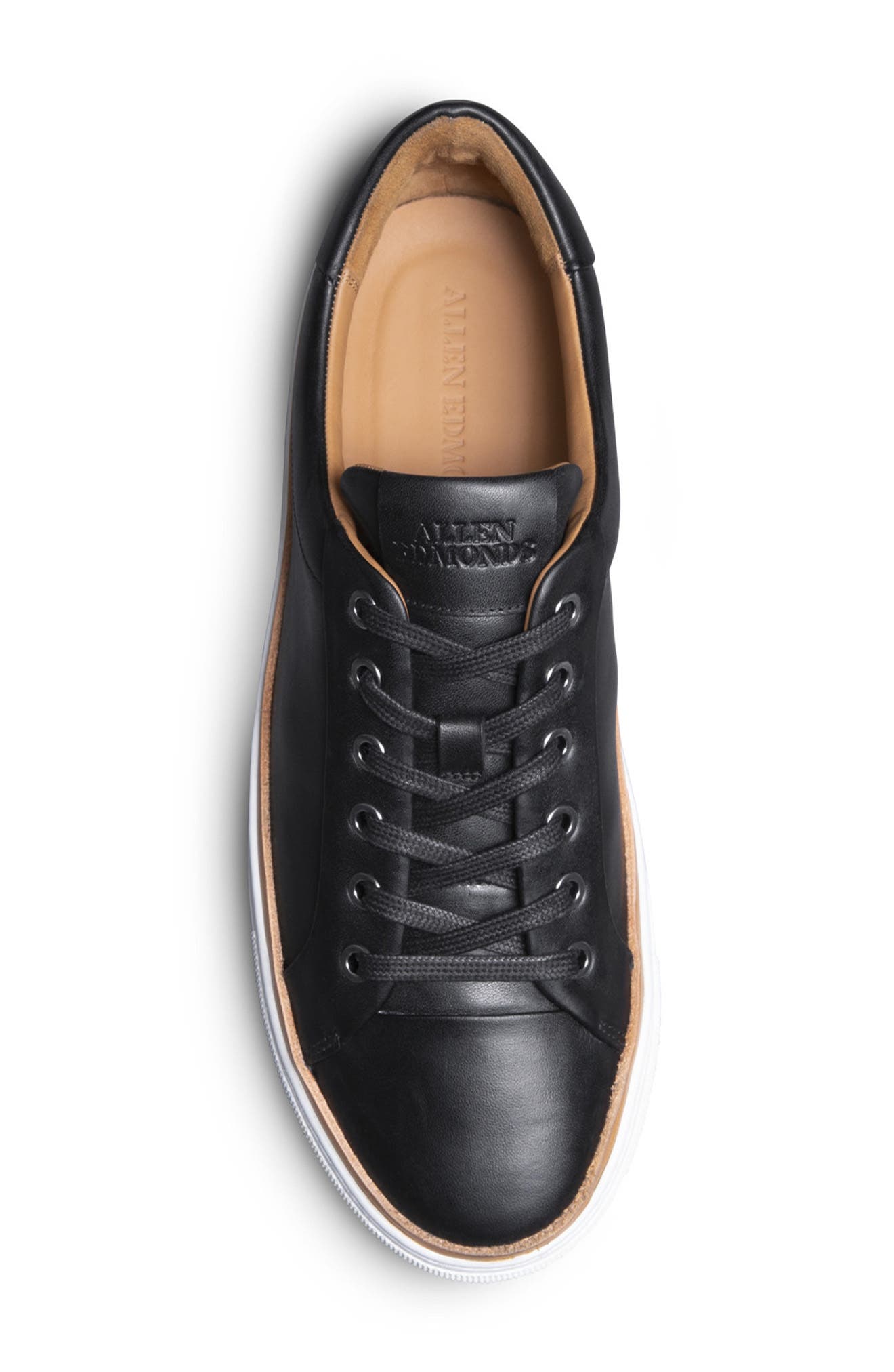 Allen Edmonds Flynn Leather Sneaker, Alternate, color, Black