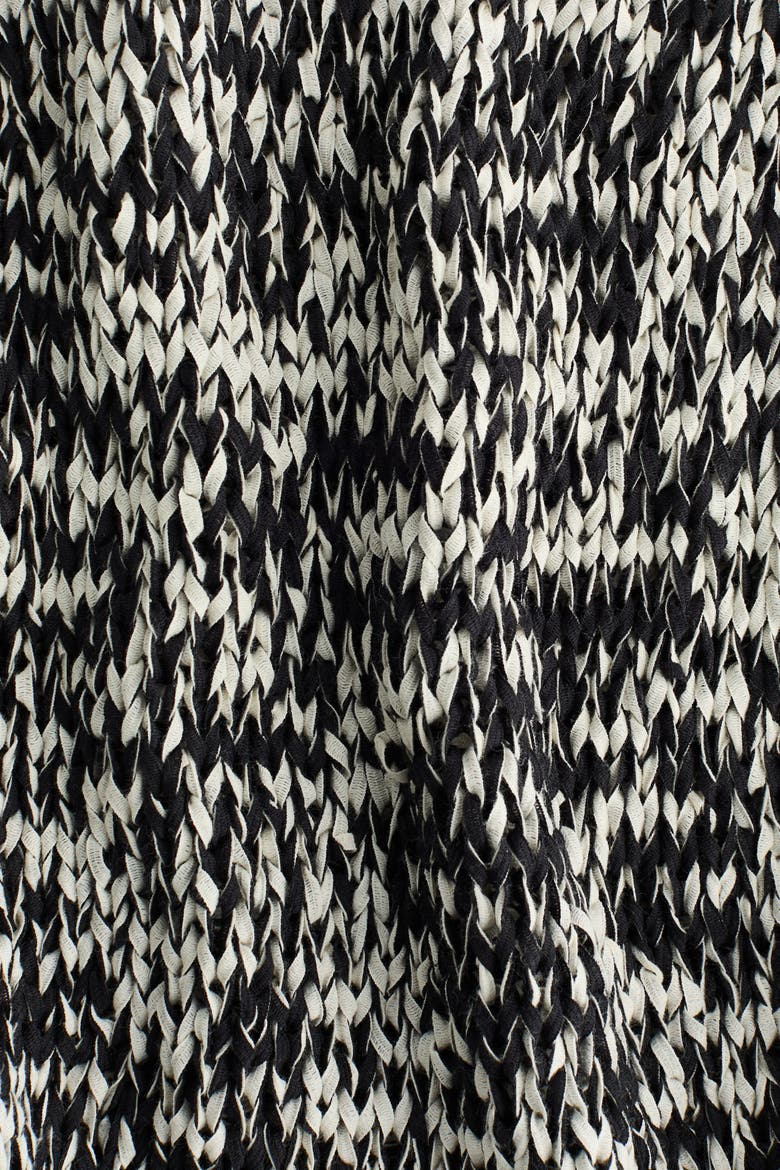 Textured-knit Tank Top, Alternate, color, Black/white melange