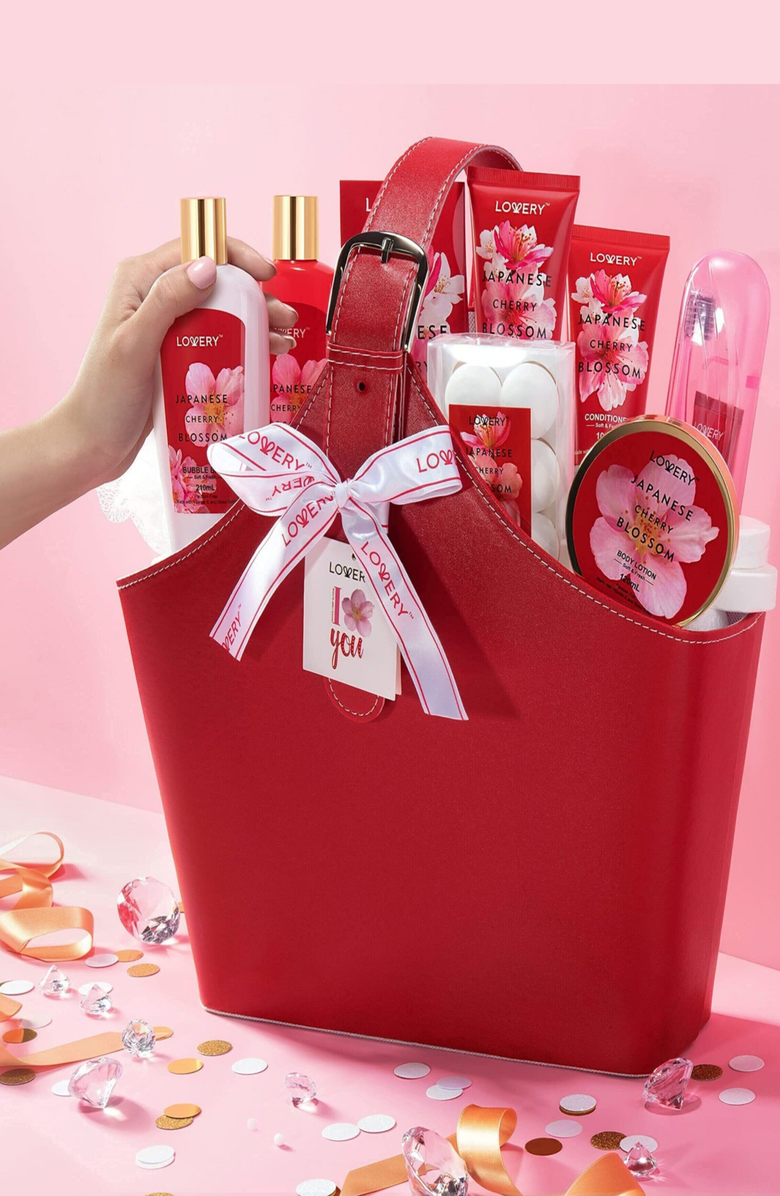 Lovery Japanese Cherry Blossom Bath Set, Alternate, color, NO COLOR