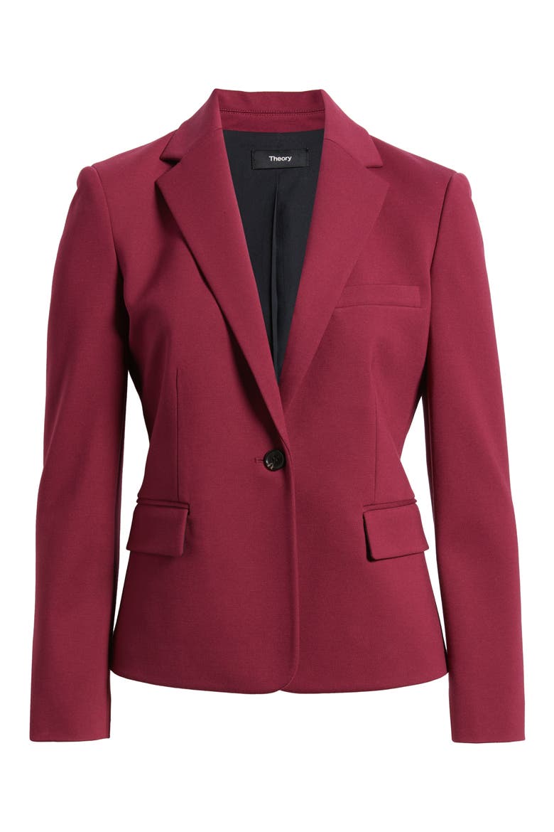 One-Button Jacket, Alternate, color, BERRY