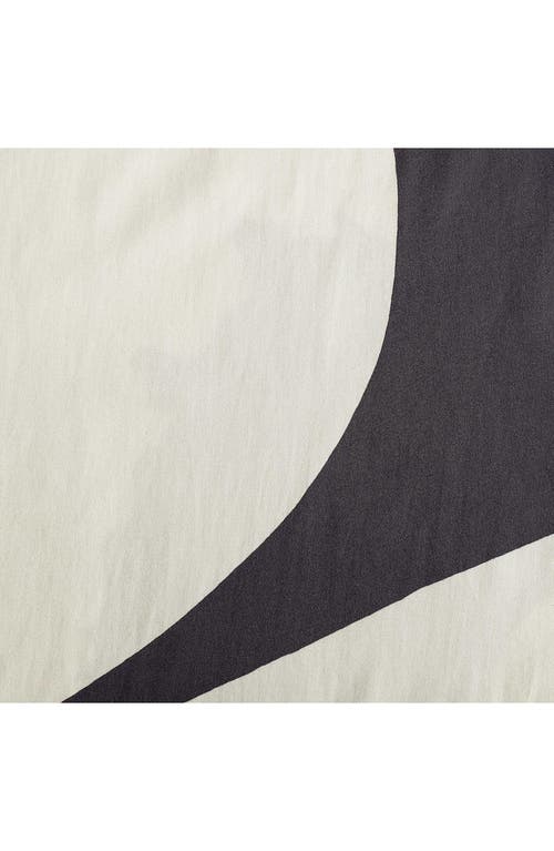 Marimekko Iso Unikko Cotton 3 Piece Duvet Cover Set, Full Queen In Open Charcoal