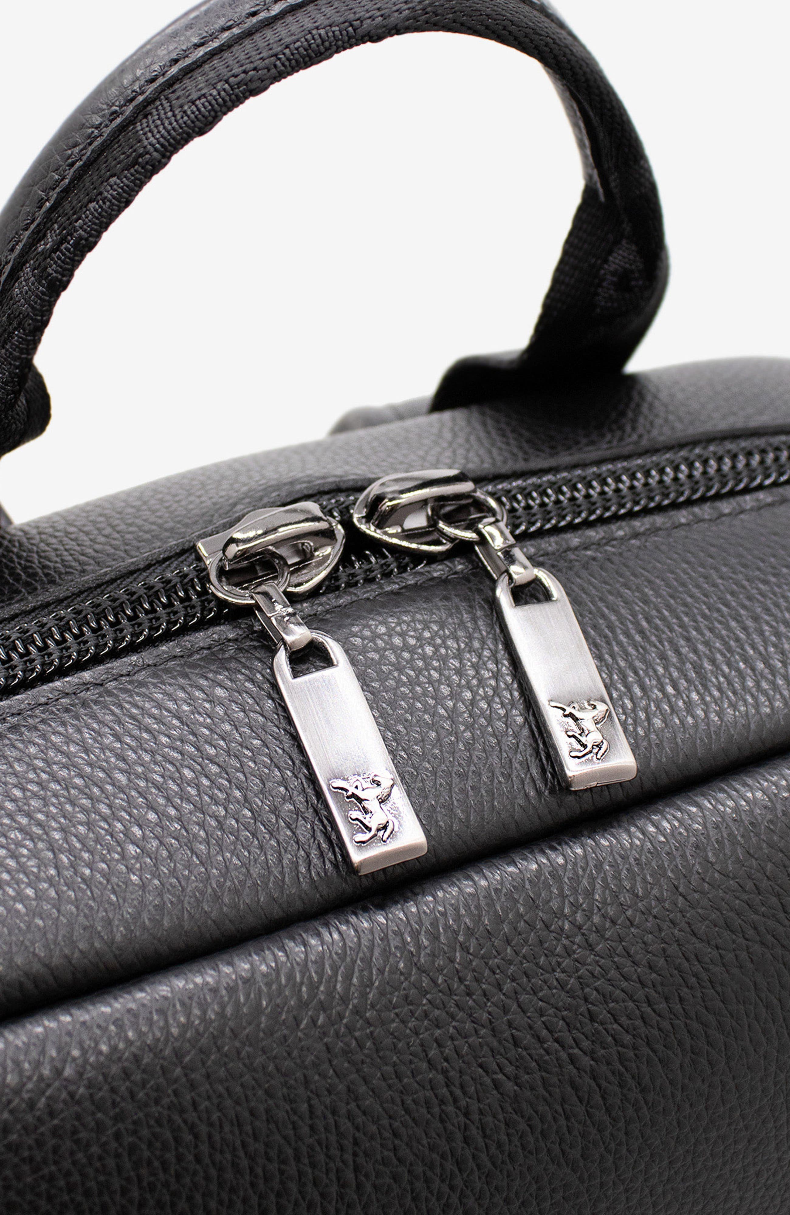 El Cavaleiro 543 Leather Backpack, Alternate, color, Black