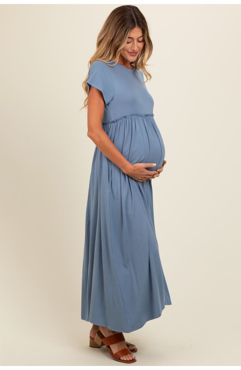 PinkBlush Ruffle Trim Maxi Dress, Alternate, color, Blue